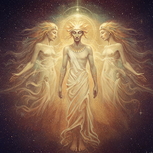 Symbolic representation of Steiner's view of Mark's Gospel: a dynamic burst of light representing Christ's cosmic power breaking into a darker scene, overcoming shadowy forms, conveying energy and decisive spiritual action in an Anthroposophical style.