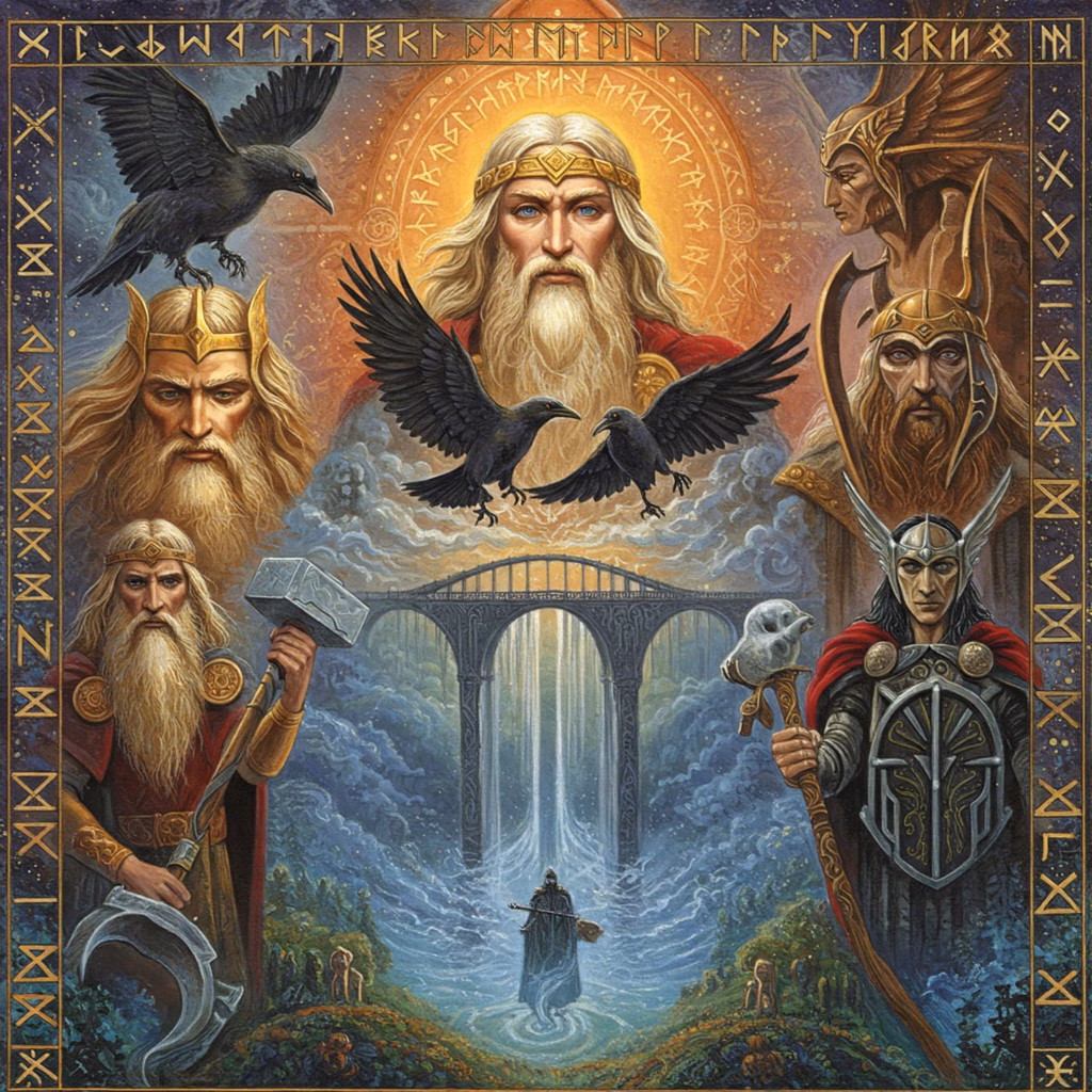 Symbolic art of Ragnarök as cosmic transformation - Rudolf Steiner Norse Mythology view.