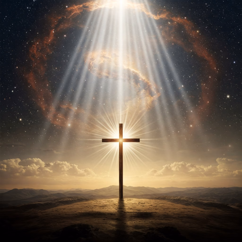 Symbolic representation of the Mystery of Golgotha, central to the Rudolf Steiner Christ Impulse