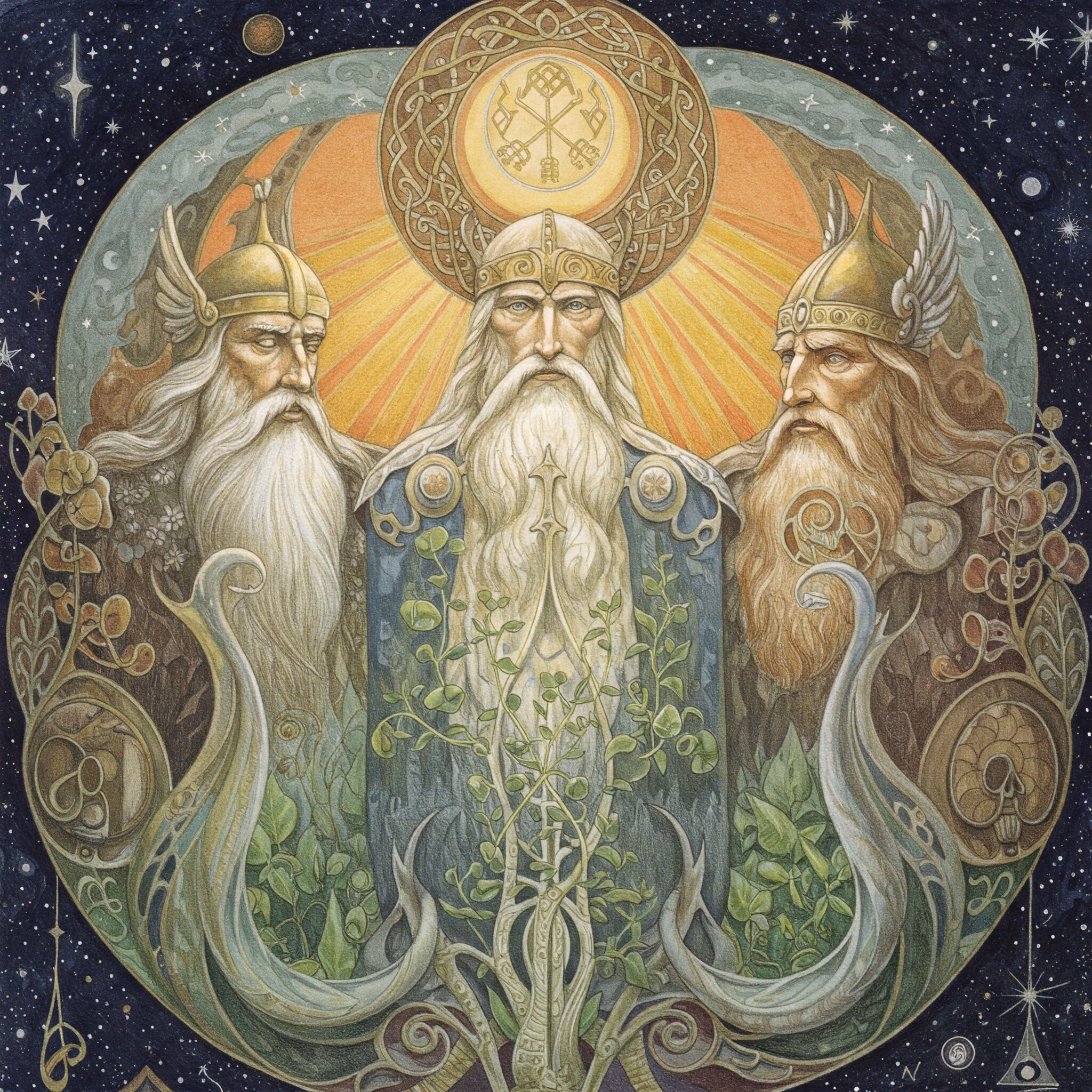 Key figures like Odin, Thor, Loki illustrating Rudolf Steiner Norse Mythology concepts.