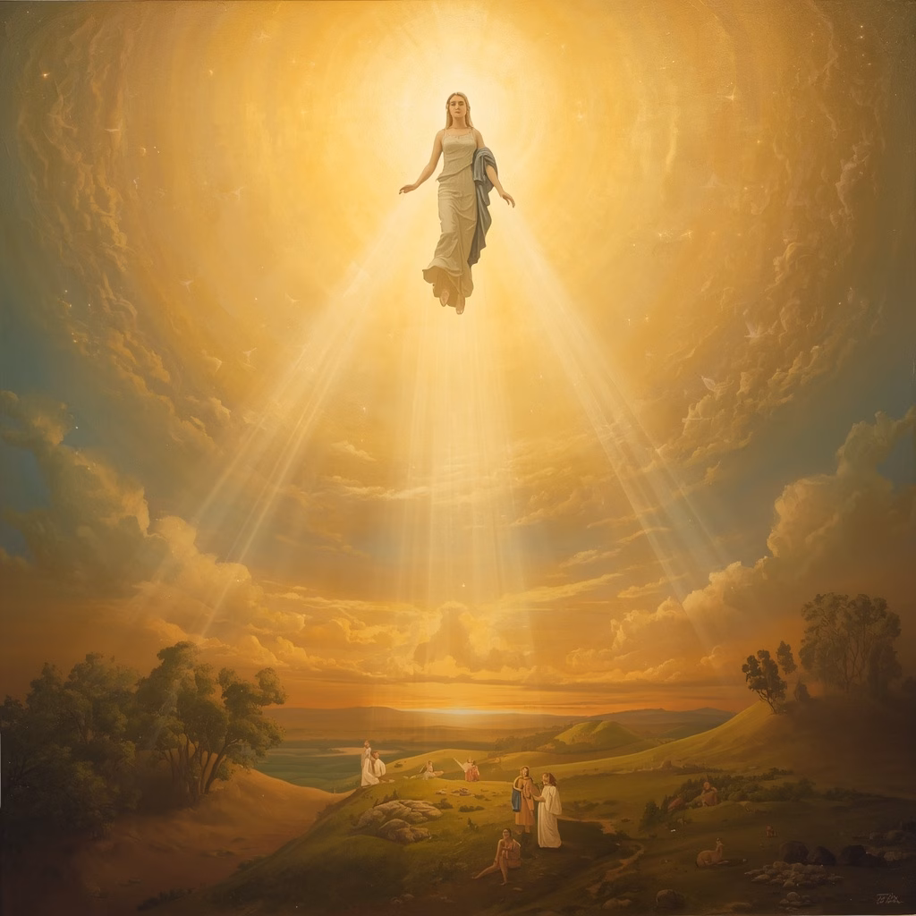 The Assumption of Mary as described by Rudolf Steiner — the completion of Mary's unique earthly mission as the human incarnation of the cosmic Sophia, the divine feminine wisdom